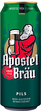 Пиво Апостелброй Пилс светлое фильтрованное пастеризованное ж/б