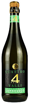 Вино игристое Куатро Валли Ламбруско Бьянко Эмилия белое сладкое