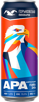Пиво Горьковская пивоварня Американский Пэйл Эль светлое нефильтрованное пастеризованное ж/б