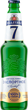 Пиво Балтика Экспортное № 7 светлое пастеризованное ст
