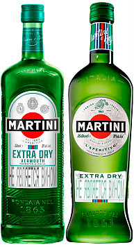 Напиток ароматизированный виноградосодержащий Мартини Экстра Драй белый сухой