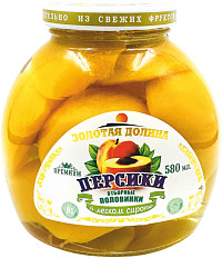 Персики Золотая Долина половинки в сиропе