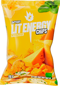 Чипсы Lit Energy Сыр Чеддер рифленые