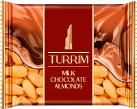 Шоколад Turrim молочный с цельным миндалем