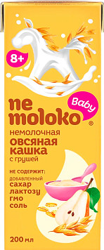 Каша Nemoloko овсяная безмолочная с грушей