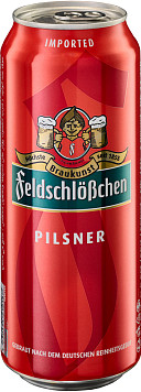 Пиво Фельдшлёсхен Пилснер светлое фильтрованное пастеризованное ж/б