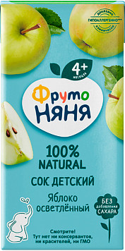 Сок ФрутоНяня Яблоко осветленный