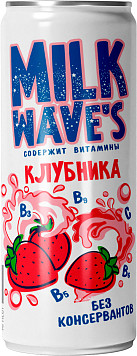 Напиток Милк Вэйв'с клубника безалкогольный ж/б