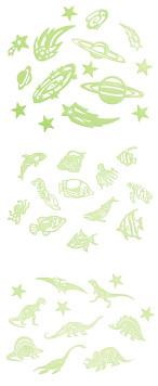 Набор наклеек светящихся в темноте