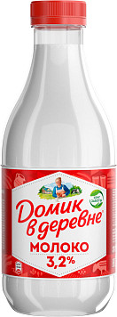 Молоко Домик в деревне пастеризованное 3,2%