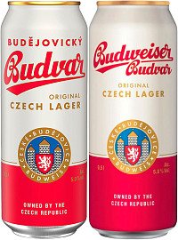 Пиво Будвайзер Будвар светлое фильтрованное пастеризованное ж/б