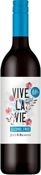 Напиток виноградосодержащий Вив ля Ви красный полусладкий безалкогольный