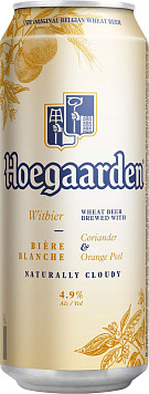 Напиток пивной Хугарден Белое нефильтрованный пастеризованный ж/б 