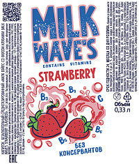 Напиток Милк Вэйв'с клубника безалкогольный ж/б