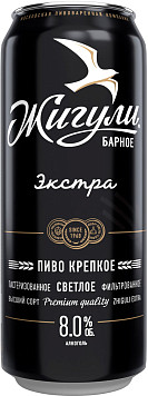 Пиво Жигули Барное Экстра светлое фильтрованное пастеризованное ж/б