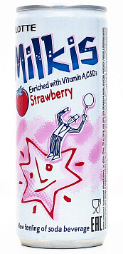 Газированный напиток Милкис клубника ж/б