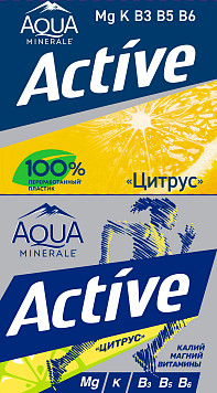 Вода Аква Минерале Актив цитрус негазированная