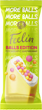 Мороженое Feelin эскимо с шариками и глазурью со вкусом банана