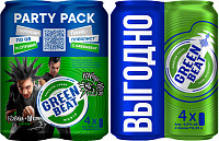 Пиво Гринбит светлое пастеризованное ж/б стяжка