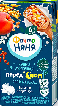 Каша ФрутоНяня 5 злаков с персиком