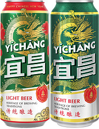 Пиво Ичанг светлое фильтрованное пастеризованное ж/б