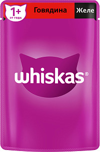 Корм Вискас Желе с говядиной