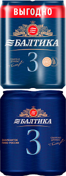 Пиво Балтика классическое №3 светлое пастеризованное ж/б стяжка
