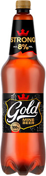Пиво Голд Майн Бир Стронг светлое пастеризованное