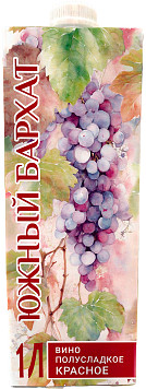 Вино Южный Бархат красное полусладкое