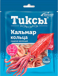 Кальмар Тиксы кольца со вкусом краба сушено-вяленые