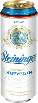 Пиво Штайнингер Хефевайсбир светлое нефильтрованное осветленное пастеризованное ж/б